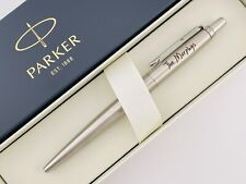 Personalized Parker Ballpoint Pen Stainless Steel Graduation Gift Blue Ink picture