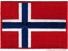 NORWAY FLAG PATCH embroidered iron-on NORWEGIAN EMBLEM applique Kongeriket Norge picture
