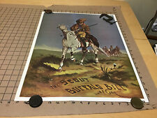Poster - 1966 Carl Wray Card co Repro of The Scout BUFFALO BILL w f cody picture