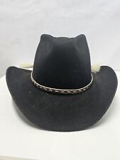 Vintage Stetson Cowboy Hat Size 7 1/8  - Billy Kidd Western Hat Black picture