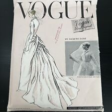 Vintage 1950s Vogue 1331 Jacques Fath Wedding Dress Gown Sewing Pattern 14 UNCUT picture