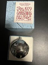 1979 Wallace Silversmiths Christmas Bell Ornament In Original Box picture