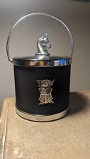 Vintage MCM Knights Armor/Horse Head Top Silver Insulated Ice Bucket Japan picture