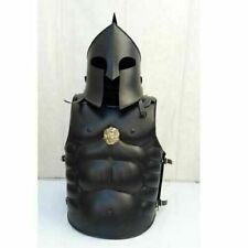 Antique 300 King Spartan Helmet With Muscle Armor Jacket War-Armor Costume picture