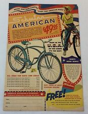 1961 SCHWINN AMERICAN cartoon bicycle ad page~every part American made picture