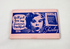 Shirley Temple Pocket Mirror Quaker Puffed wheat breakfast pink 3in wide picture