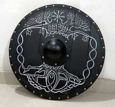 Armor Black Wood Hand Shield Painted Shield 24