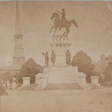 George Washington Equestrian Statue Stereoview c1877 Richmond Virginia VA B823 picture