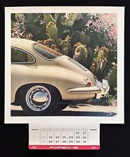 PORSCHE 356 T6 Coupe Original 1963 Factory Calendar Print 13x13