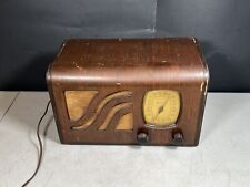 Vintage 1939 Philco Model 39-6 5-Tube AM Radio Art Deco Wooden Tested & Working picture