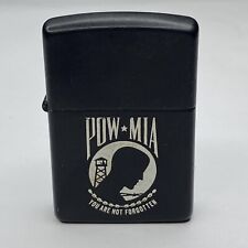 Vintage 1973 Zippo Lighter POW-MIA You Are Not Forgotten Black 1970’s picture