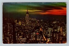 New York City NY, Aerial View New York City, c1954 Vintage Postcard picture