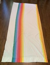VTG USED Rainbow Queen Flat Sheet Retro 70s Or 80’s Measures Appx 94” X 80” picture