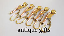 5 pcs New Copper Brass Bosun Pipe Keychain Whistle Navy Keyring Nautical Gift  picture