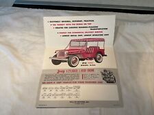 1959 1960 Willys Jeep DJ3A Surrey Truck Vintage Original Sales Brochure picture
