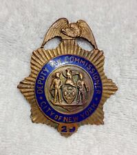 Very Rare 1890's-1920's Obsolete New York Police Tax Commissioner Badge (29) picture