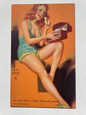 Vintage 1940's Pinup Girl Picture Mutoscope Card-Earl Moran- A Good Time picture
