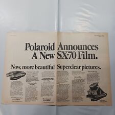 1976 POLAROID A NEW SX-70 FILM 2-PAGE PRINT AD picture