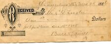 1886 RECEIPT BULL & SCOVILL ORANGEBURG SC  TO MR L G ZEAGLER  picture