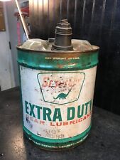Vintage Sinclair  5 Gallon Motor Oil Can Metal Handle 1969 Gear Lube Can picture