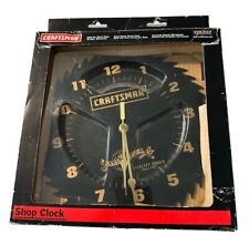 Vintage Sears Craftsman Black Steel Circular Saw Blade Shop Clock - New In Box picture