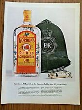 1964 Gordon's Gin Ad As English as the London Bobby Sir Robert Peel Police 1829 picture