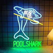 Pool Shark Billiards Neon Sign for Game Room,Billiards Hall,Garage Sign for W... picture