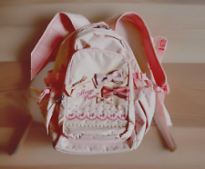 Mezzo Piano Backpack School Bag Pink White Ribbon Heart Kawaii picture