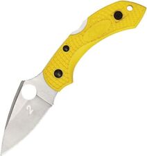 Spyderco DRAGONFLY 2 Salt Yellow FRN Pocket Knife  C28PYL2 Plain Edge picture