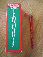Silvestri Red Chili Icicle Pepper Glass Christmas Tree Ornament 5 3/4