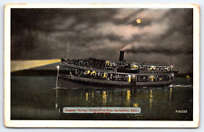 Postcard Springfield Mass. Connecticut River Steamer 