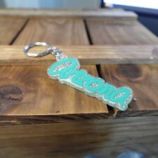 Arizona Keychain Keyring Green Sparkle Large Novelty Rubber Vacation picture