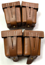 WWII SOVIET RUSSIA M1937 M37 M1891/37 NAGANT RIFLE AMMO POUCHES,PAIR-BROWN picture