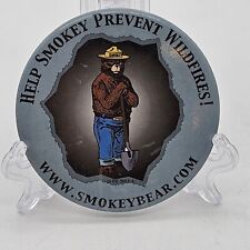 Vintage Button Pin Help Smokey the Bear Prevent Wildfires 2.75 Inches picture