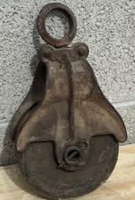 Vintage STARLINE INC. Metal and Wood Pulley Steampunk picture