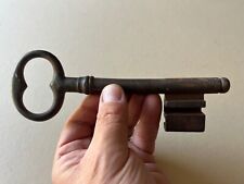 Antique 1600-1700s Rare Large French Hand Wrought Key, Church Mansion, 8