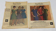 LOT #3C Vintage 1960s Lee Holiday Marshall Field Print ADS Womens Fashion Prop picture