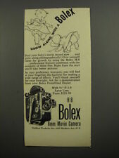 1952 Bolex H8 Movie Camera Ad - Grow along with a Bolex picture