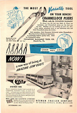 1951 Print Ad Channellock Pliers /Redman Trailer Company New Moon Furnished picture
