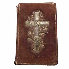 Antique 1861 Velvet Psalm Book  - Decorative Ornate Prayer Book - Bible Psalms picture