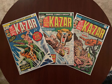 (Lot of 3 Comics) Ka-Zar #6 #7 #9 (Marvel 1974) John Buscema Gil Kane VF picture