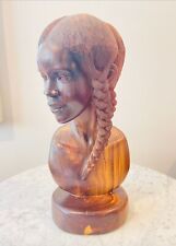 ONE OF A KIND-African lady sculpture hand carved statue picture