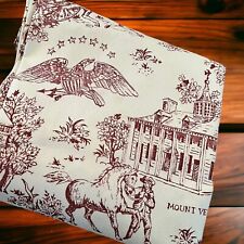 Vintage 2 Pairs Of Pinch Pleated Liberty Toile Liberty Print Colonial Ivory Red  picture