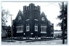 c1910's Methodist Church Street View Car Sumner Iowa IA RPPC Photo Postcard picture