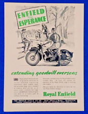 1949 ROYAL ENFIELD ORIGINAL CLASSIC MOTORCYCLE PRINT AD 