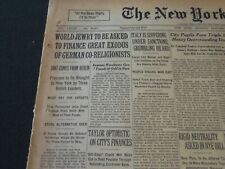 1936 JAN 6 NEW YORK TIMES - WORLD JEWRY ASKED TO FINANCE GREAT EXODUS - NT 6712 picture
