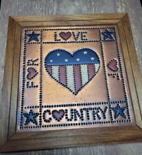 Vintage Punched Tin/Copper Wall Decor (Signed B. Braman) 1988 11×11 Heart picture