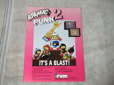 Original 1992  11 - 8 1/4'' atomic punk 2 irem ARCADE video GAME FLYER picture
