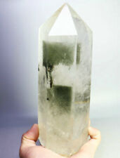 3.87lb Natural Green Ghost Quartz Crystal Stone Obelisk Wand Point Healing picture