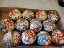 Vintage German 1950's Paper Mache Christmas Ornament Candy Holder Lot Of 12 Rare picture